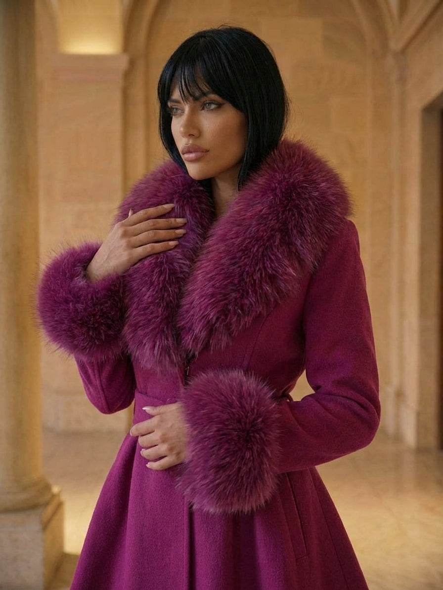 FUCHIA Cashmere Blend Coat