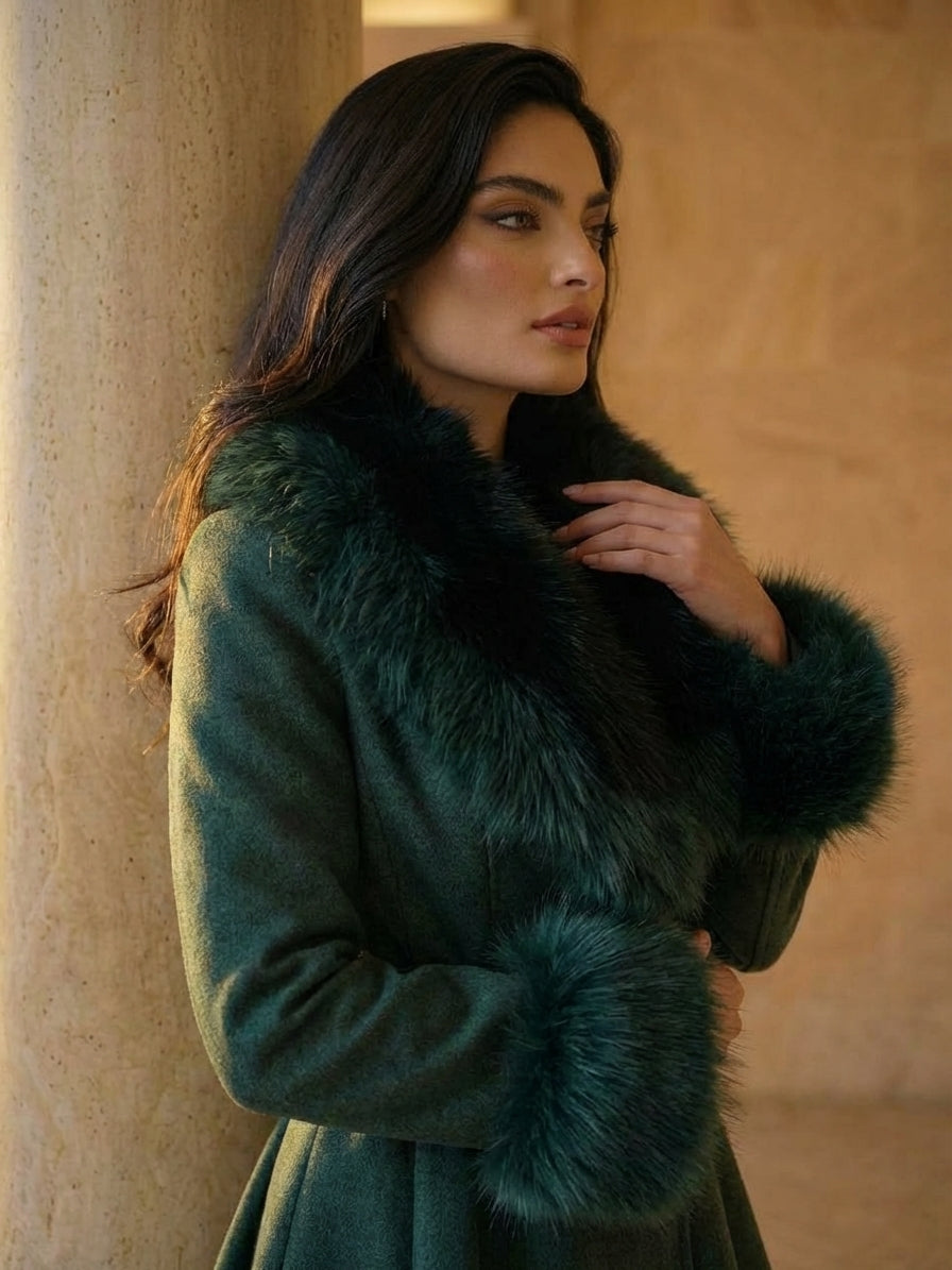 GREEN Cashmere Coat